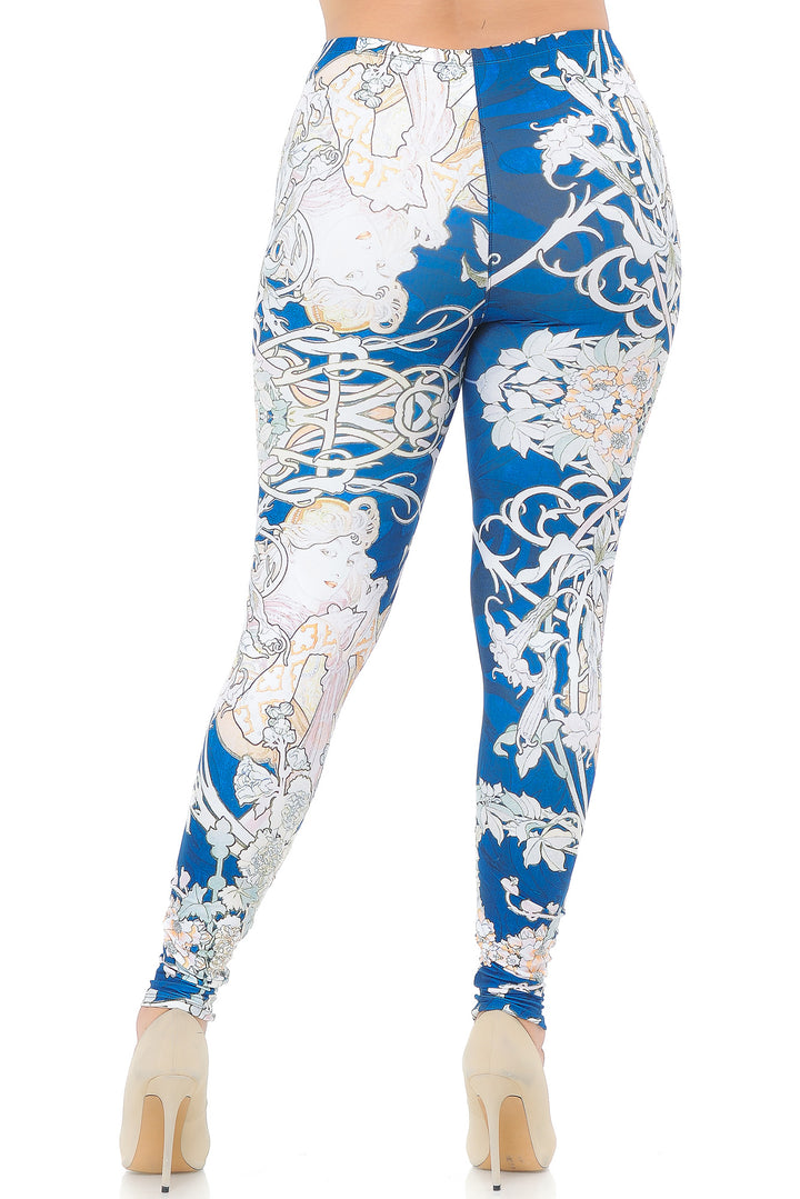 Creamy Soft Twisted Eden Vine Plus Size Extra Plus Size Leggings - 3X-5X - USA Fashion