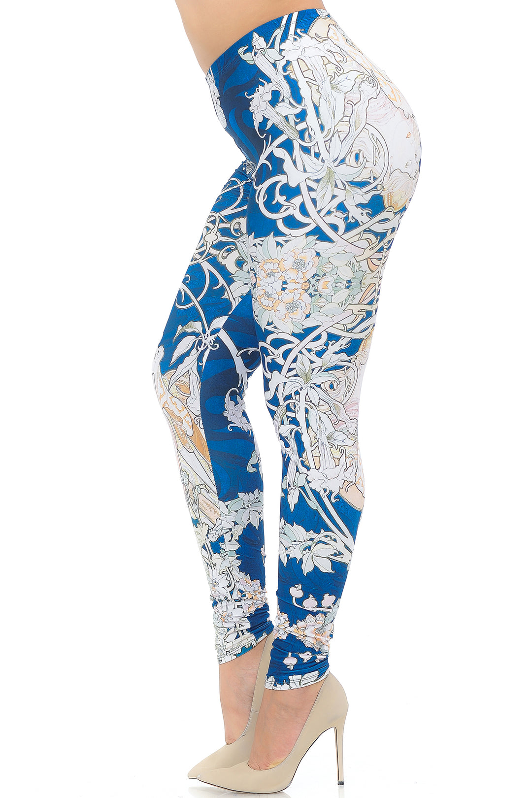 Creamy Soft Twisted Eden Vine Plus Size Extra Plus Size Leggings - 3X-5X - USA Fashion