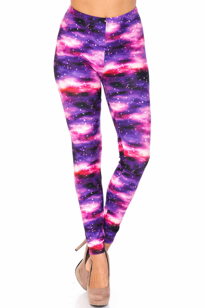 Creamy Soft Purple Mist Extra Plus Size Leggings - 3X-5X - USA Fashion