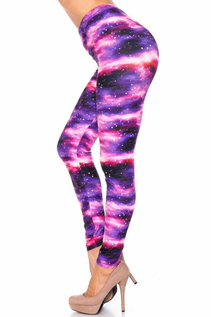 Creamy Soft Purple Mist Extra Plus Size Leggings - 3X-5X - USA Fashion