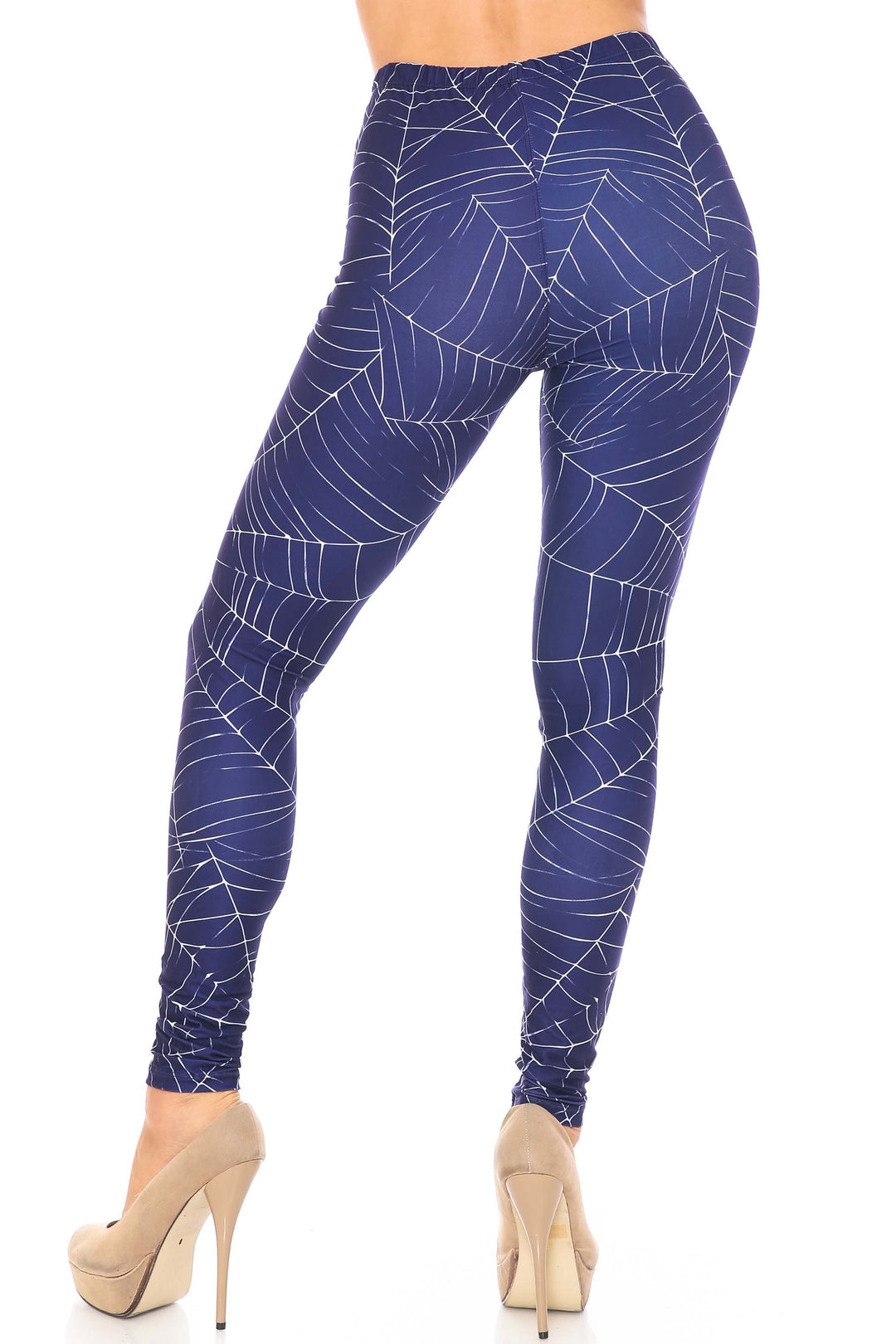 Creamy Soft Spiderwebs Halloween Extra Plus Size Leggings - 3X-5X - By USA Fashion