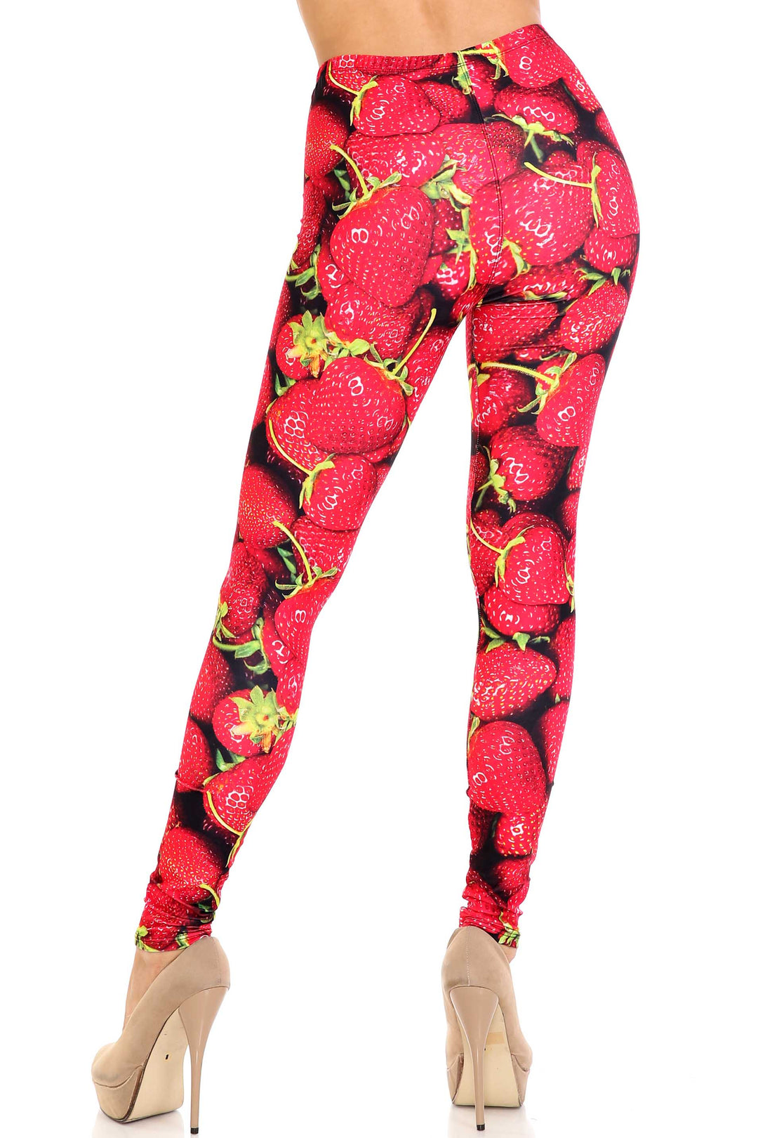 Creamy Soft Strawberry Extra Plus Size Leggings - 3X-5X - USA Fashion
