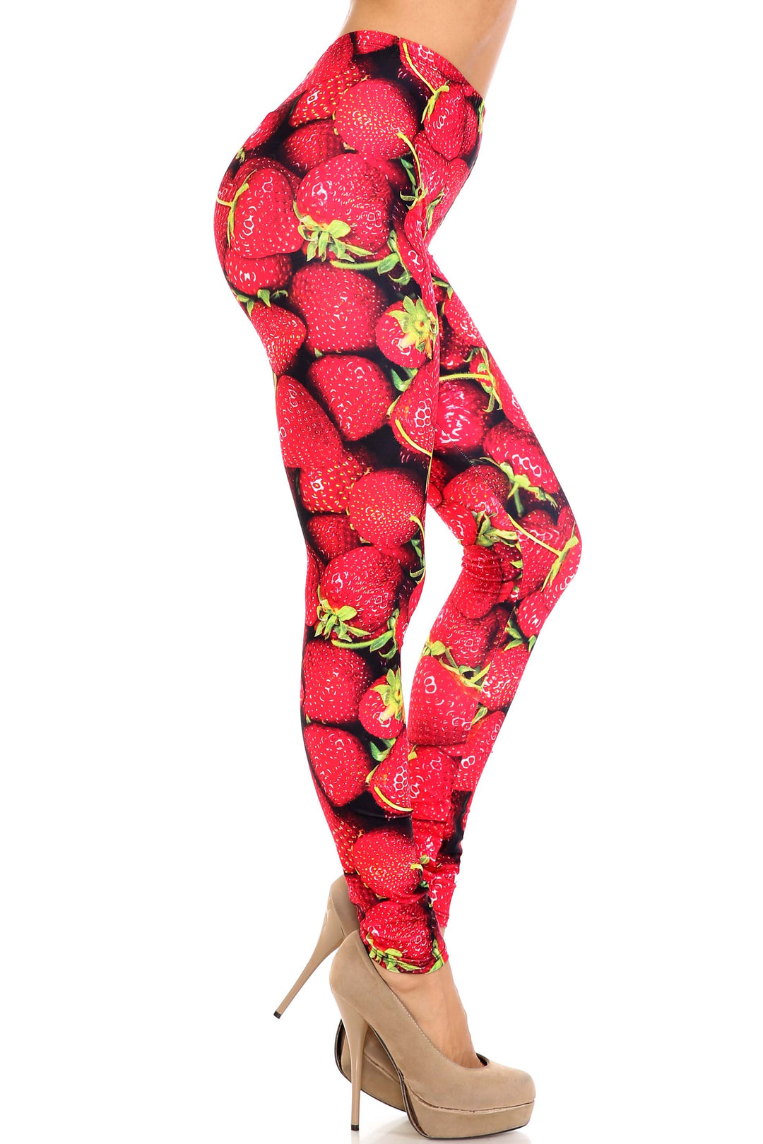 Creamy Soft Strawberry Extra Plus Size Leggings - 3X-5X - USA Fashion