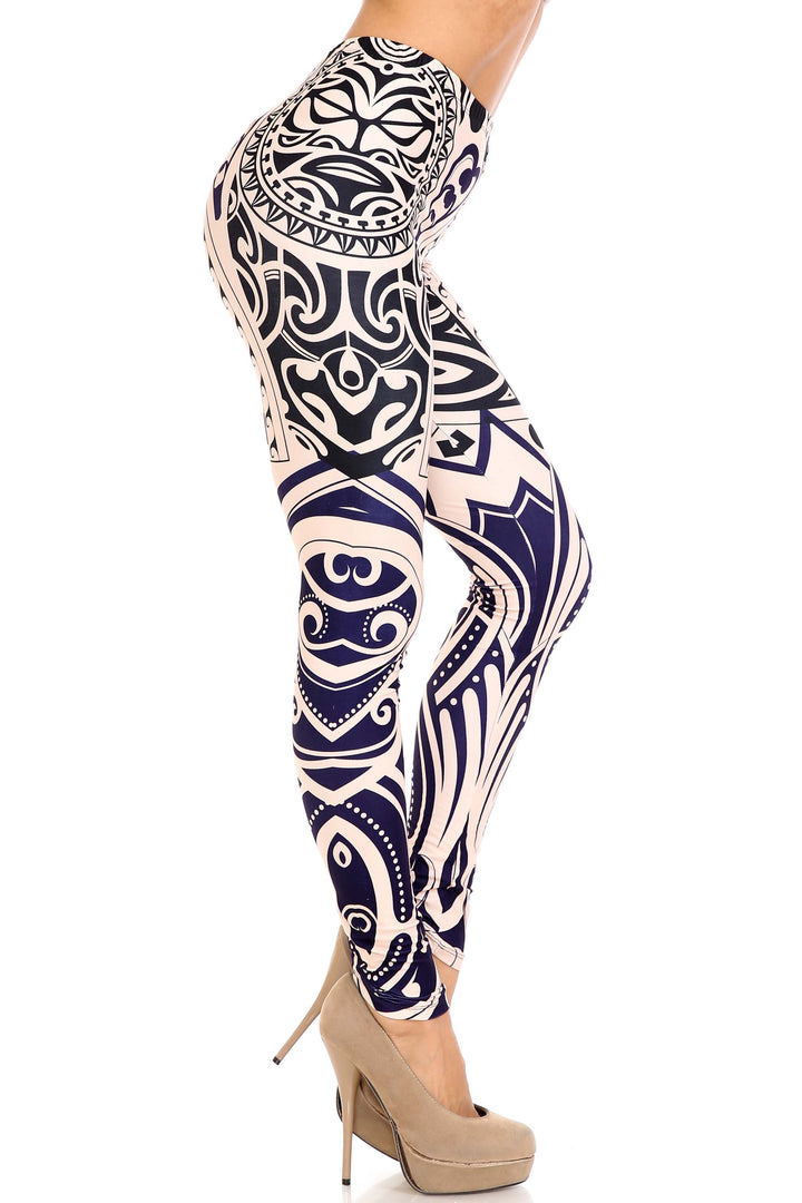 Creamy Soft Valhalla Extra Plus Size Leggings - 3X-5X - USA Fashion
