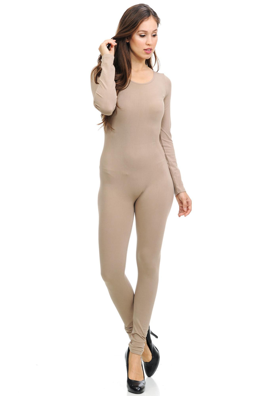 Basic Full Nylon Spandex Jumpsuit