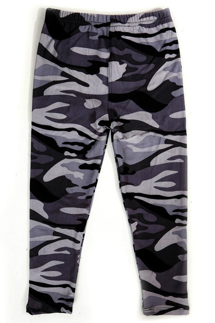 Buttery Soft Monochrome Camouflage Kids Leggings