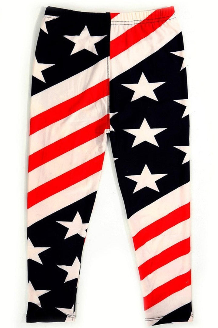 Buttery Soft Twist USA Flag Kids Leggings