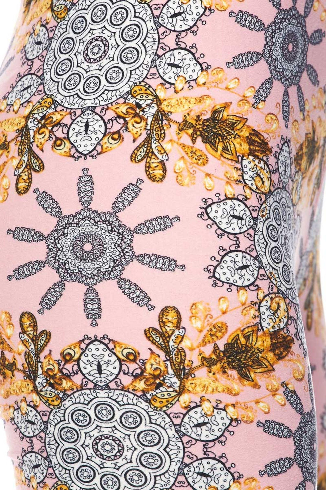 Buttery Smooth Plus Size Gorgeous Pink Motif Leggings