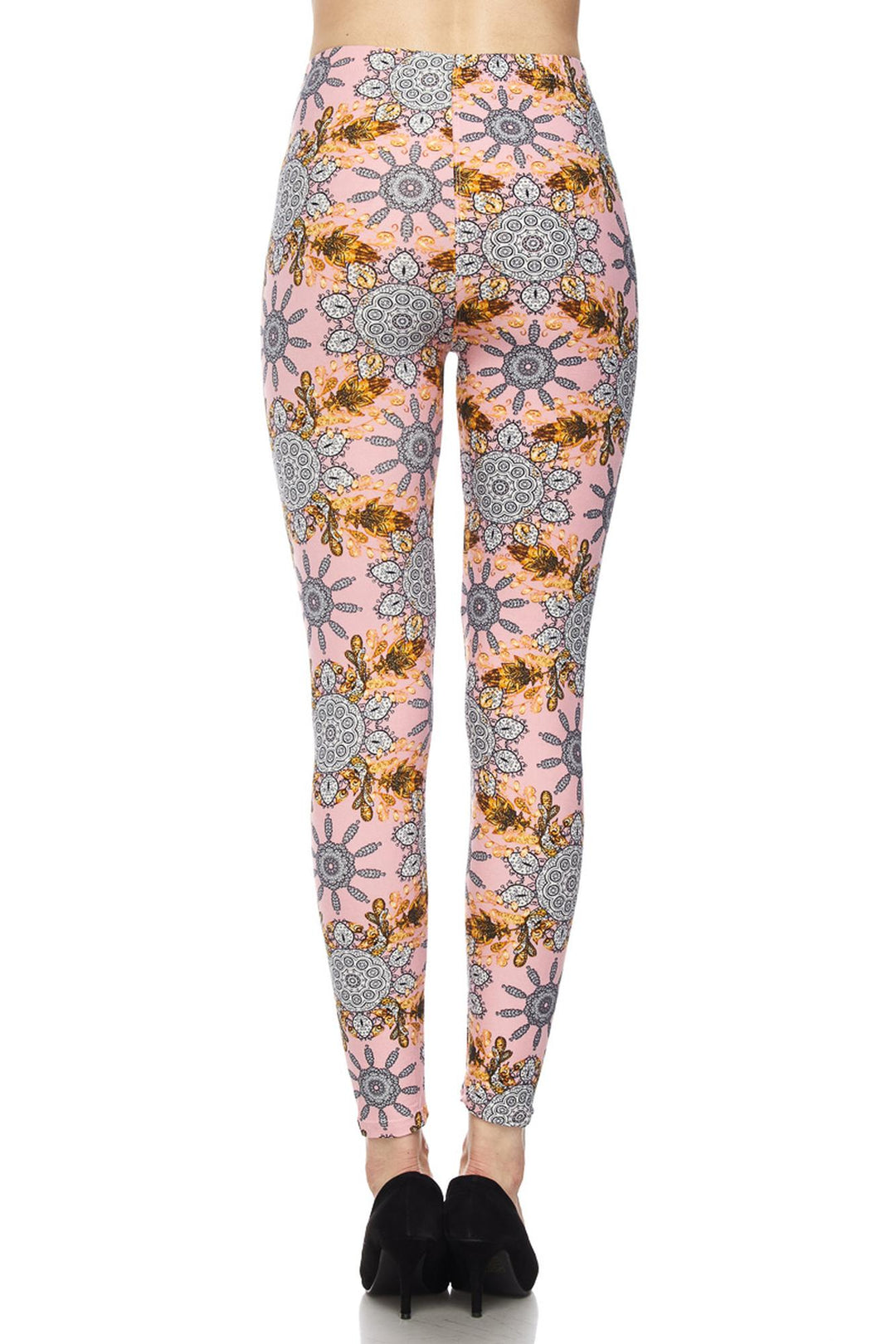 Buttery Smooth Plus Size Gorgeous Pink Motif Leggings