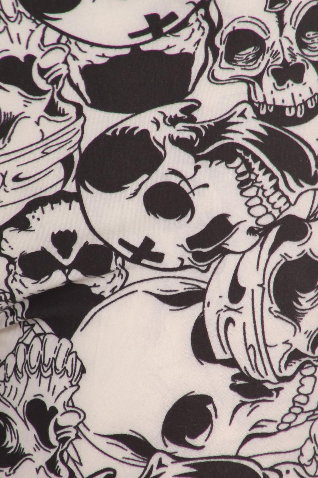 Buttery Smooth White Layers of Skulls Leggings