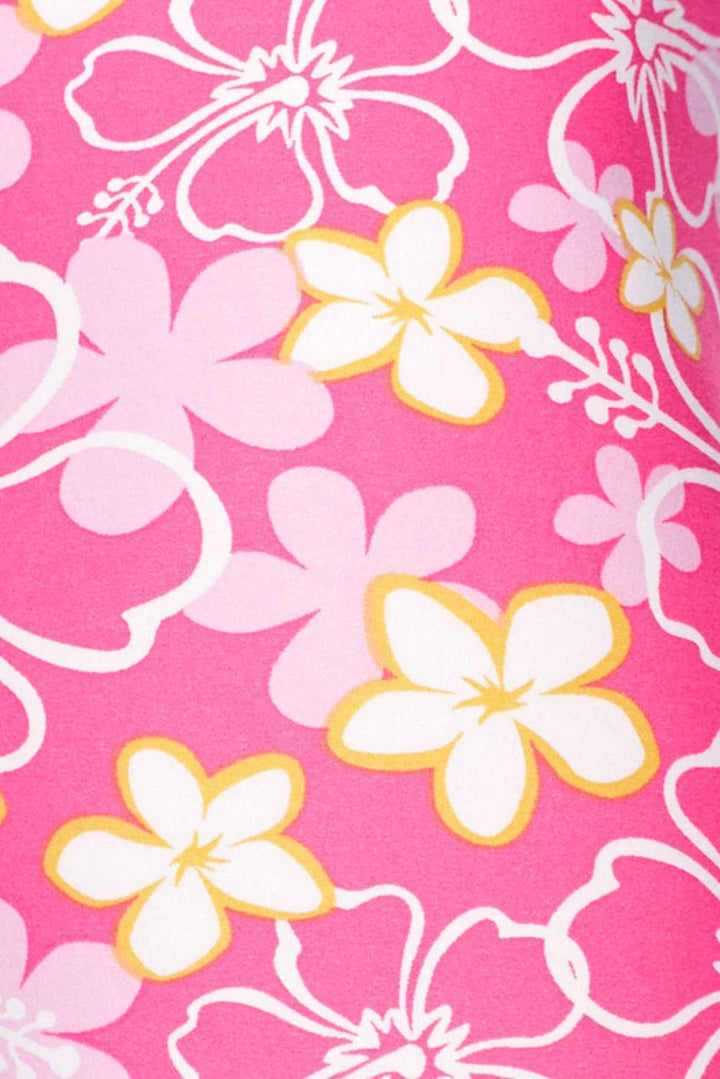 Buttery Smooth Pink Daisy Leggings