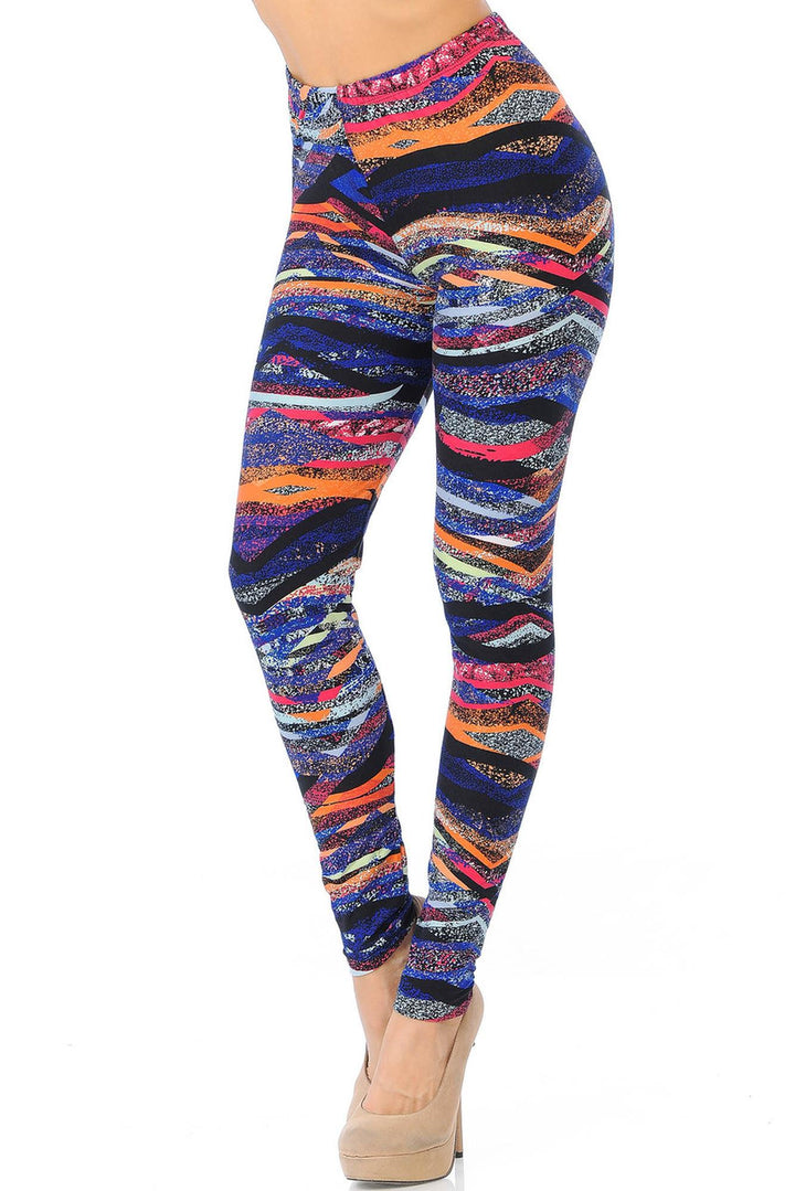 Buttery Smooth Colorful Bands Leggings