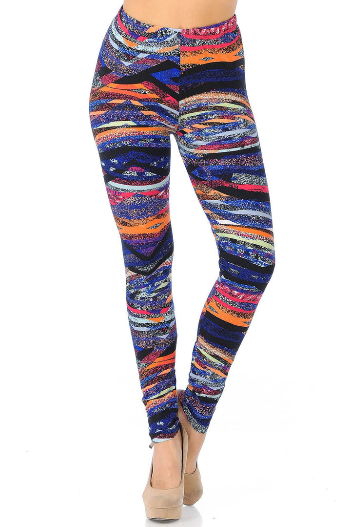 Buttery Smooth Colorful Bands Leggings