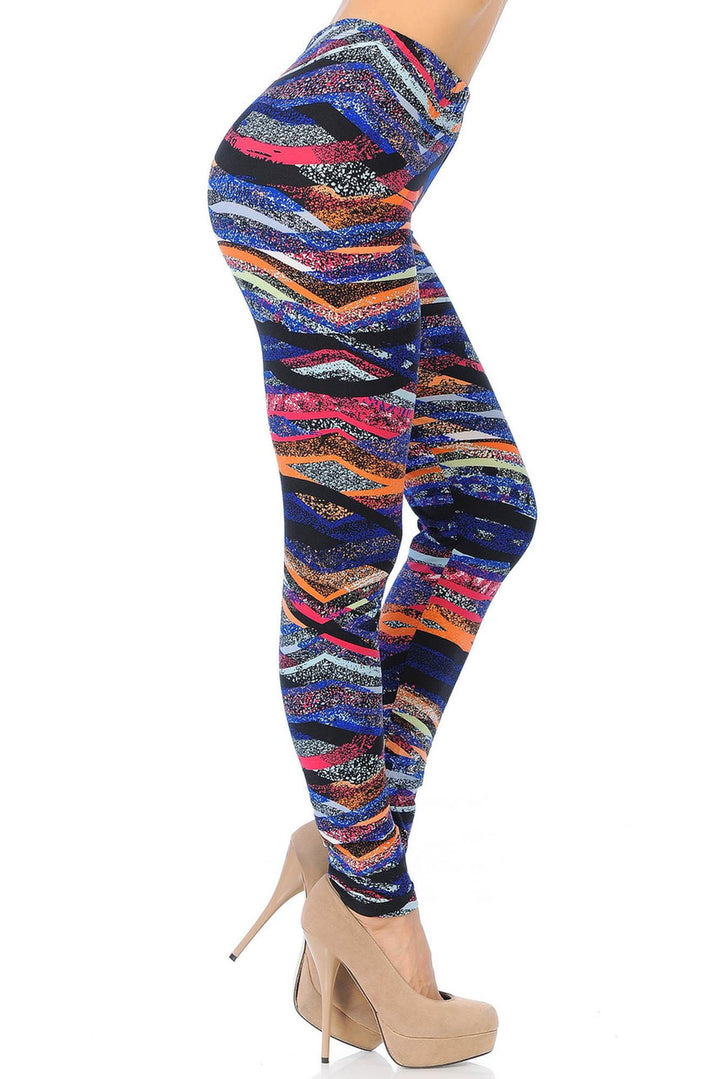 Buttery Smooth Colorful Bands Leggings