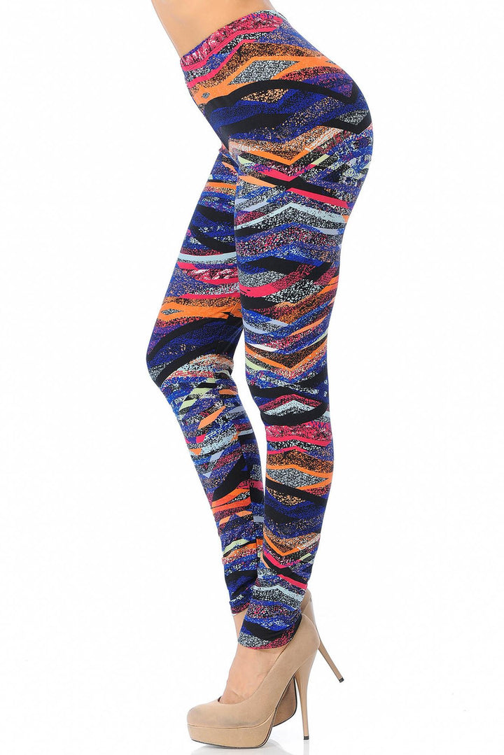 Buttery Smooth Colorful Bands Leggings
