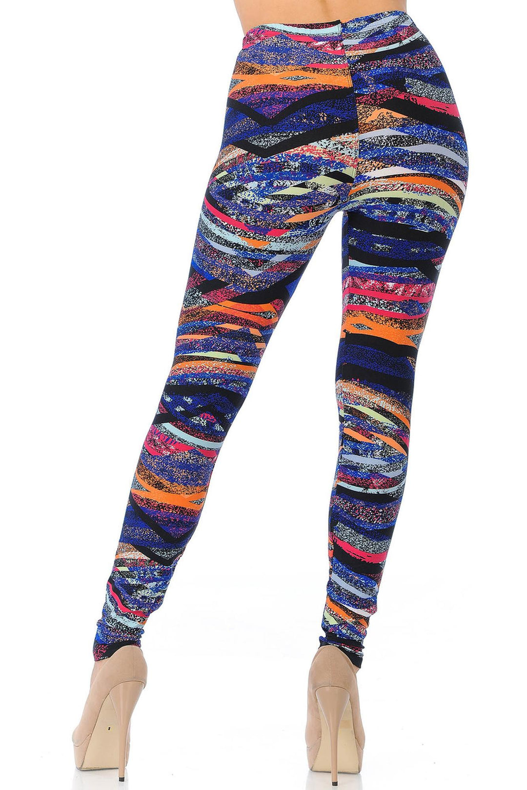 Buttery Smooth Colorful Bands Leggings