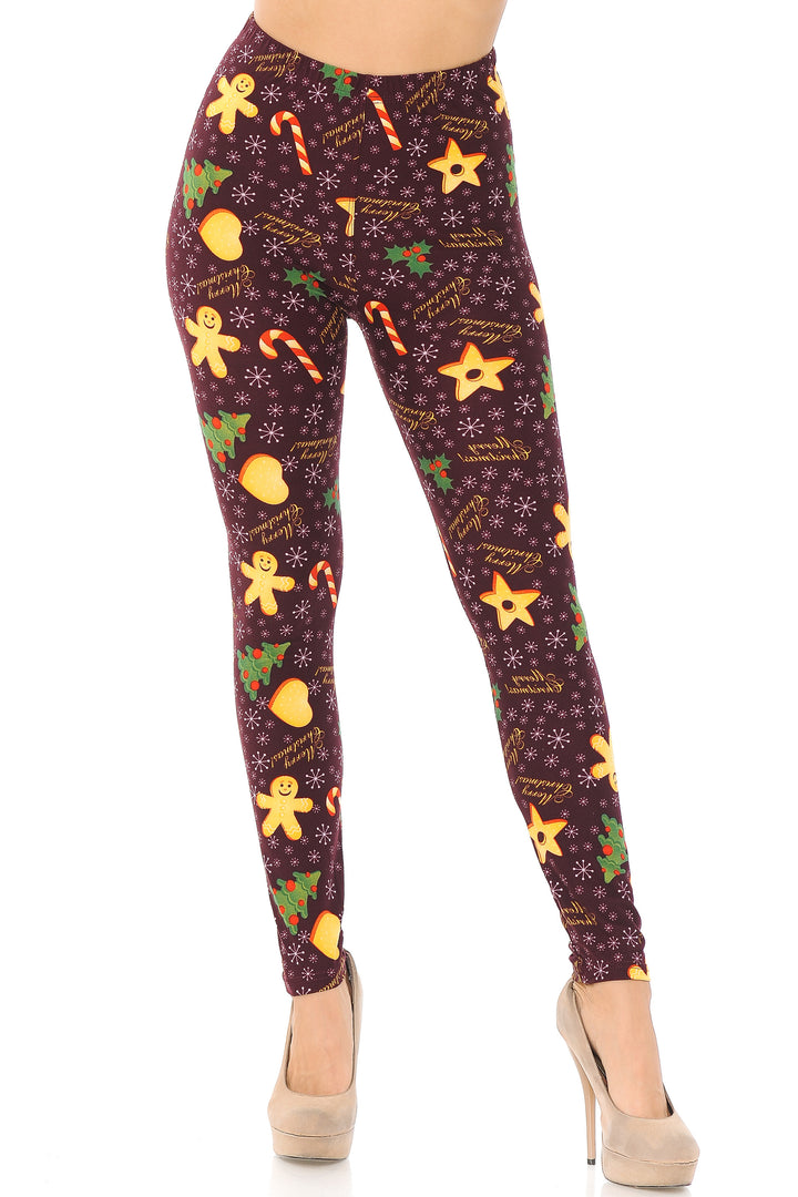 Buttery Smooth Merry Christmas Treats and Cookies Leggings