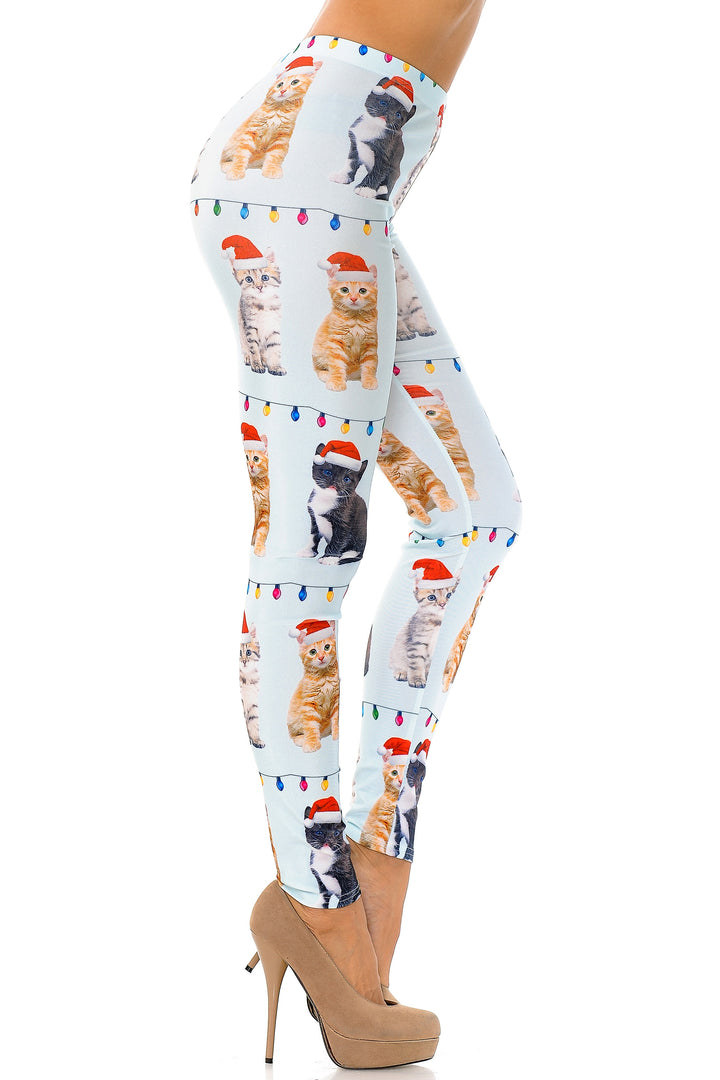 Cats in Hats Christmas Leggings