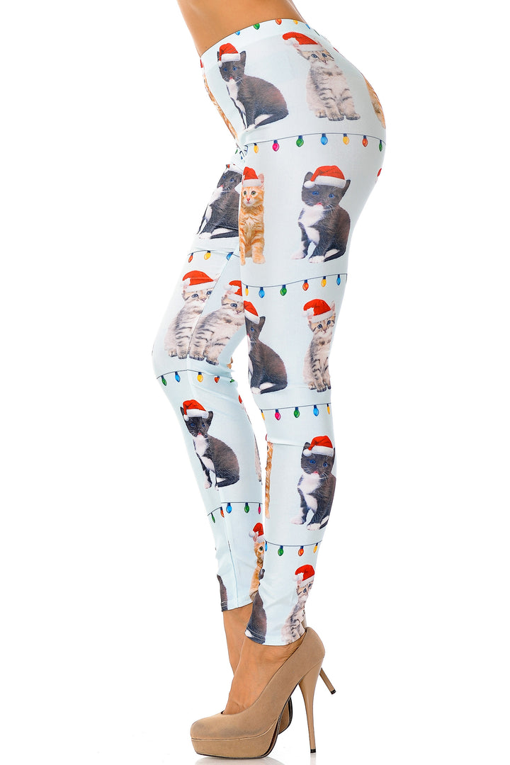 Cats in Hats Christmas Leggings
