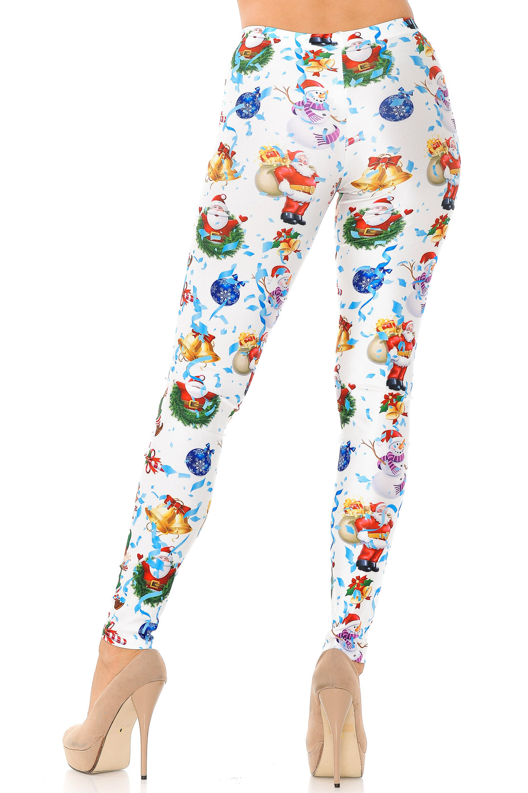White Wonderful Festive Christmas Leggings
