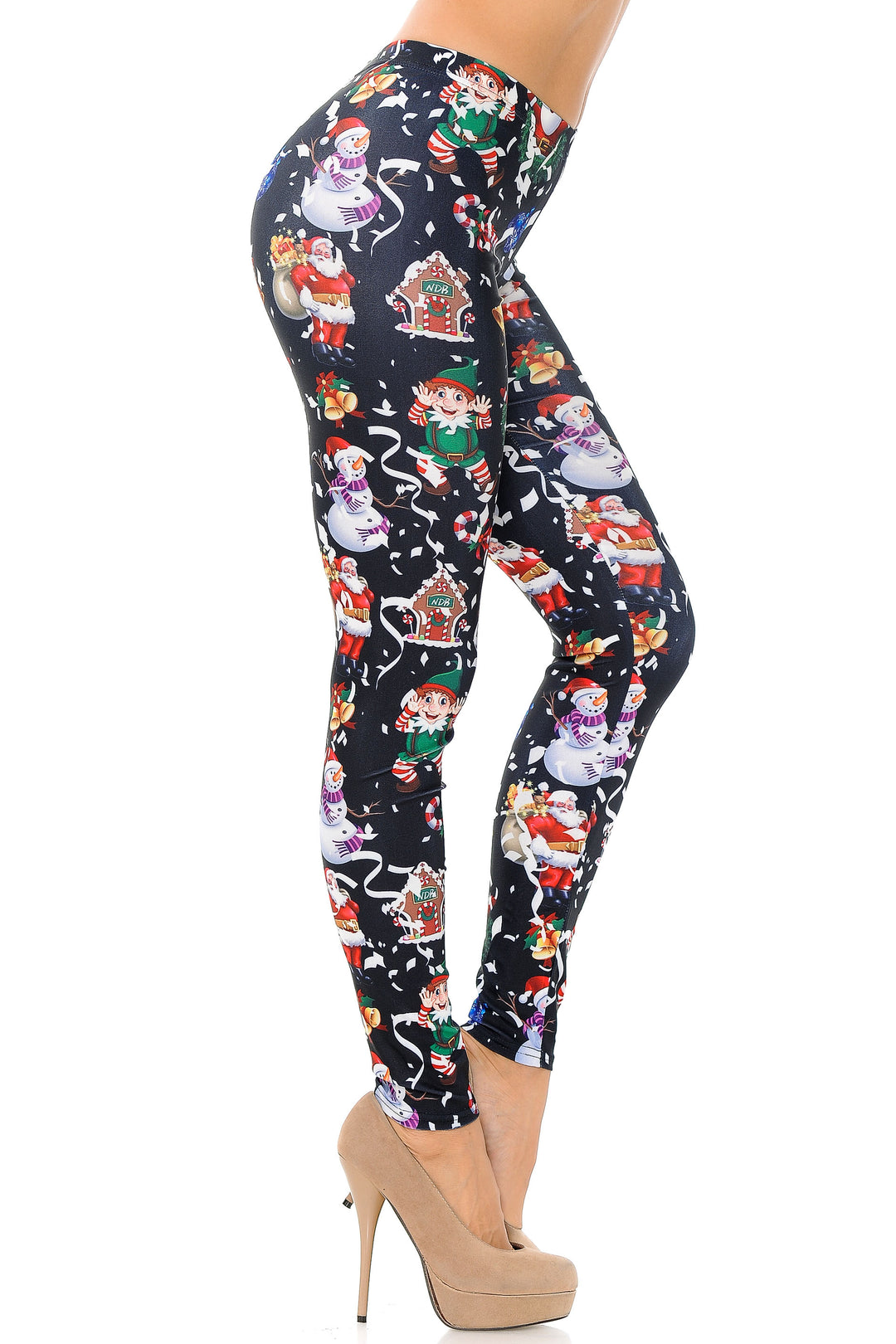 Black Wonderful Festive Christmas Leggings