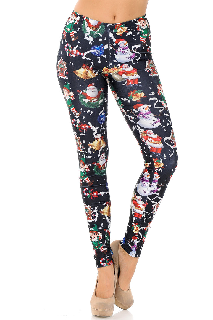Black Wonderful Festive Christmas Leggings