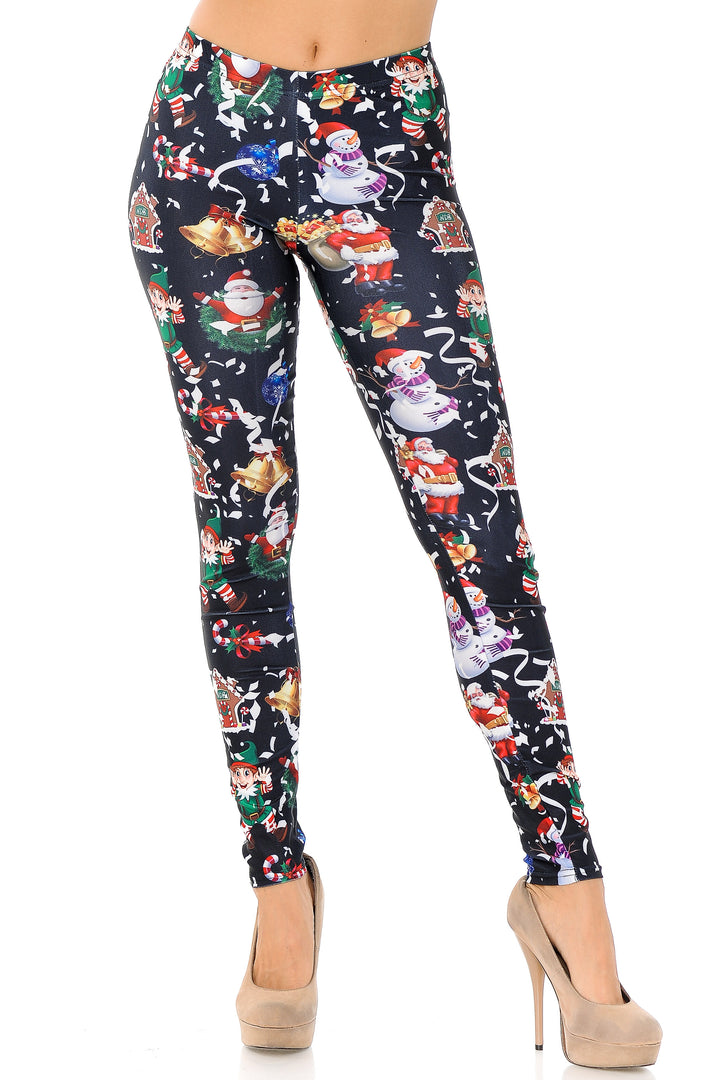 Black Wonderful Festive Christmas Leggings