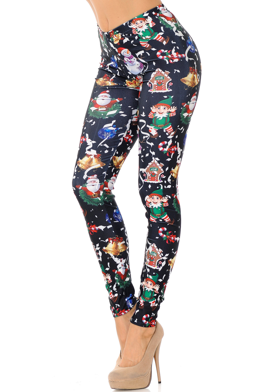 Black Wonderful Festive Christmas Leggings