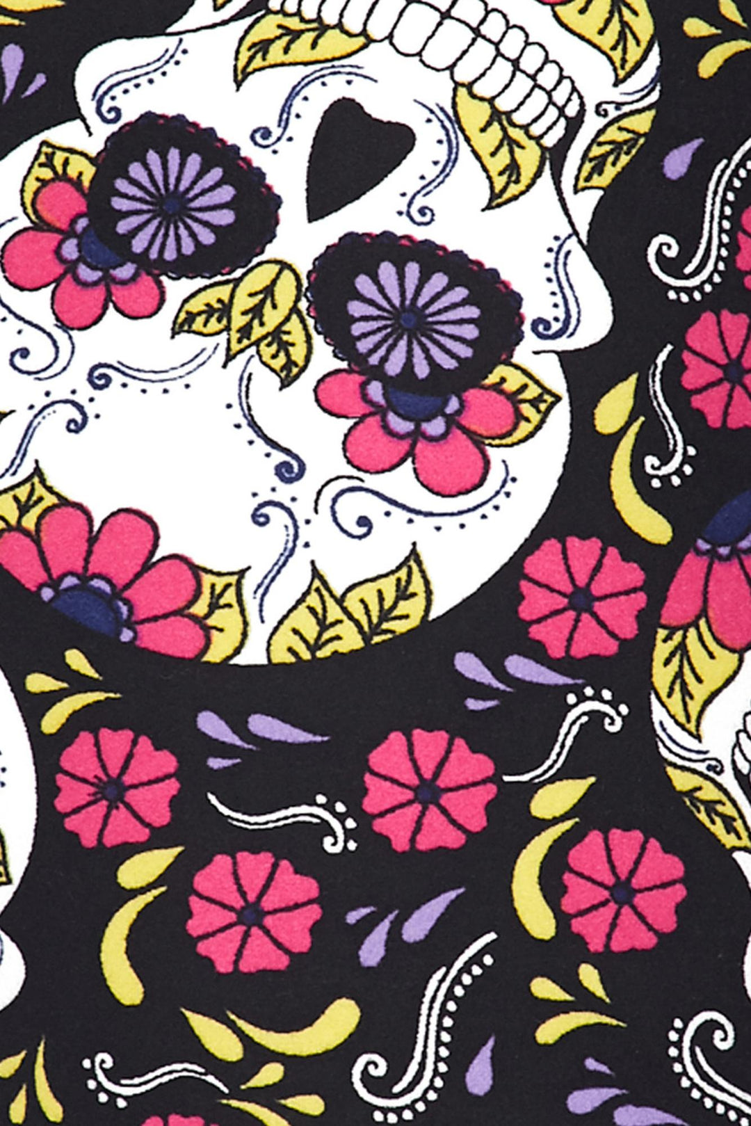 Buttery Smooth Floral Petal Sugar Skull Leggings