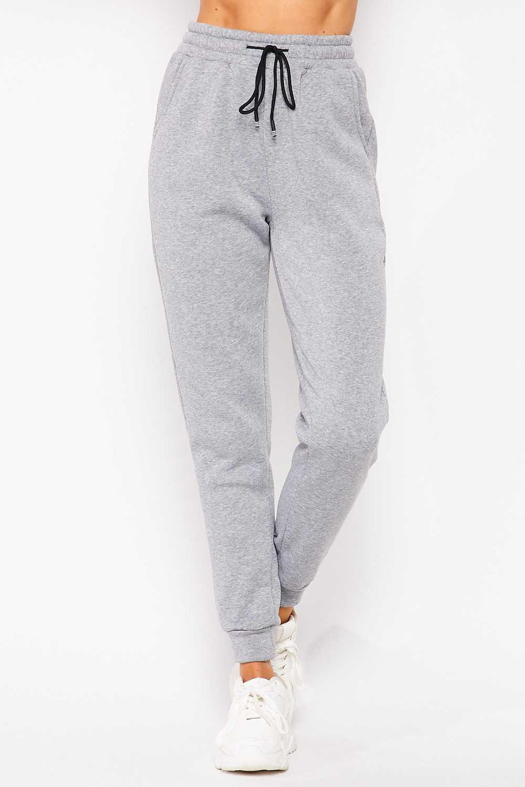 Scuba Solid Thick Fleece Lined Jogger with Drawstring
