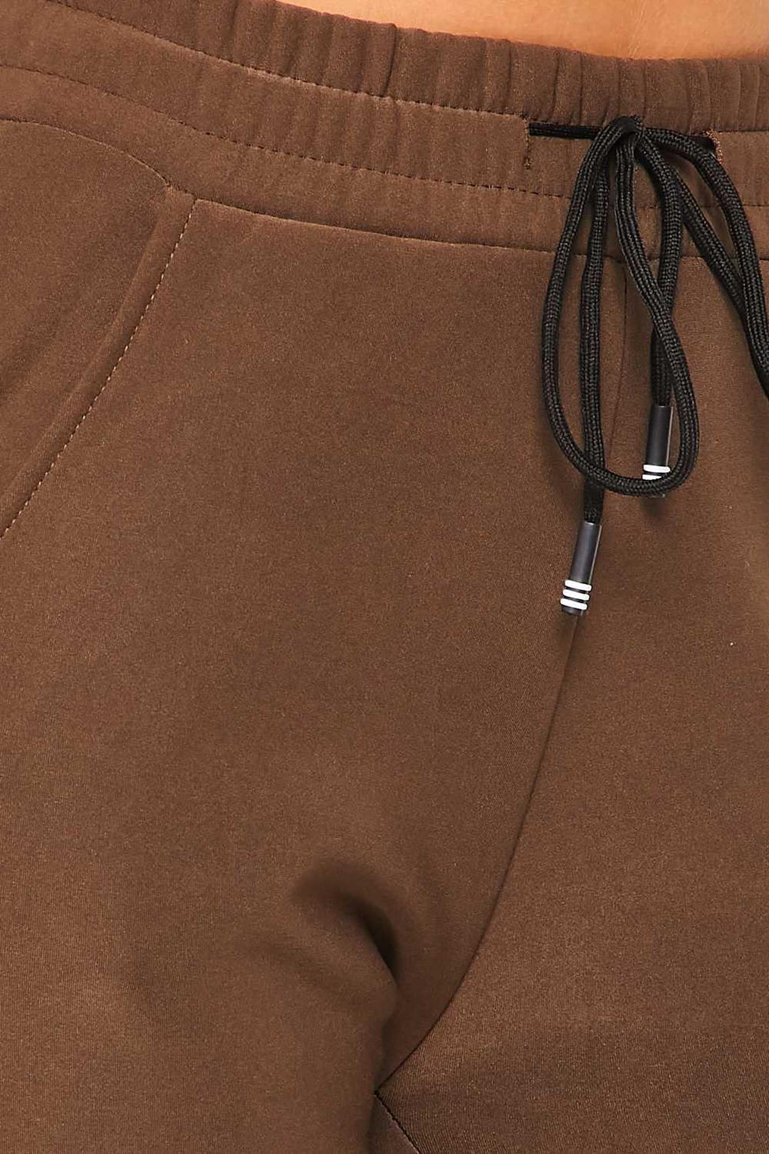 Scuba Solid Thick Fleece Lined Jogger with Drawstring