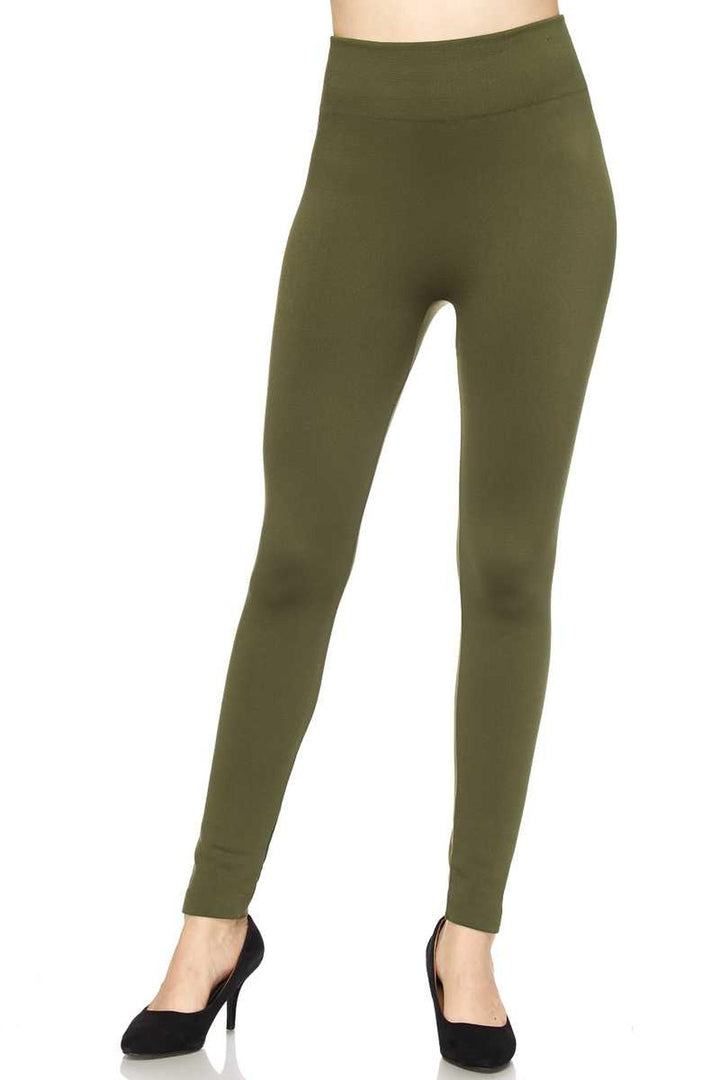 Fleece Lined Leggings - Anemone