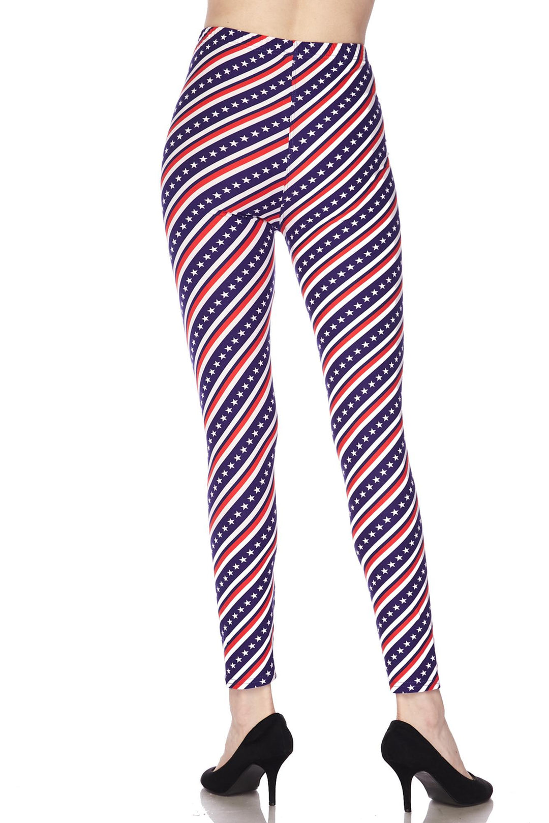 Buttery Smooth Spiral Stars and Stripes Leggings