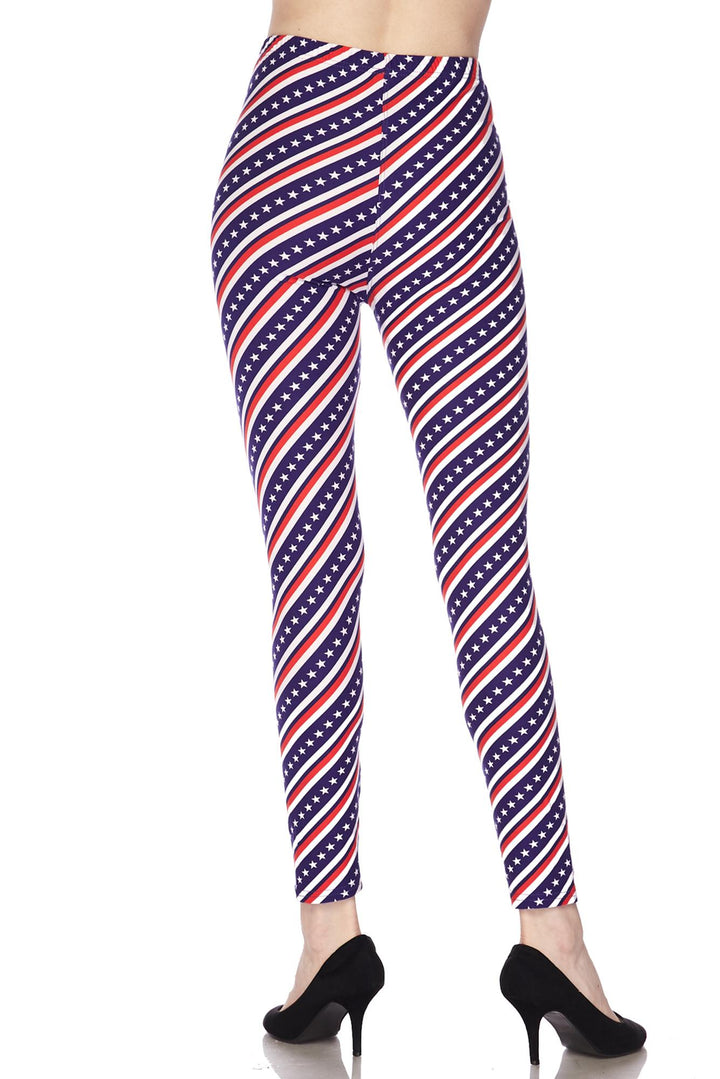 Buttery Smooth Spiral Stars and Stripes Leggings