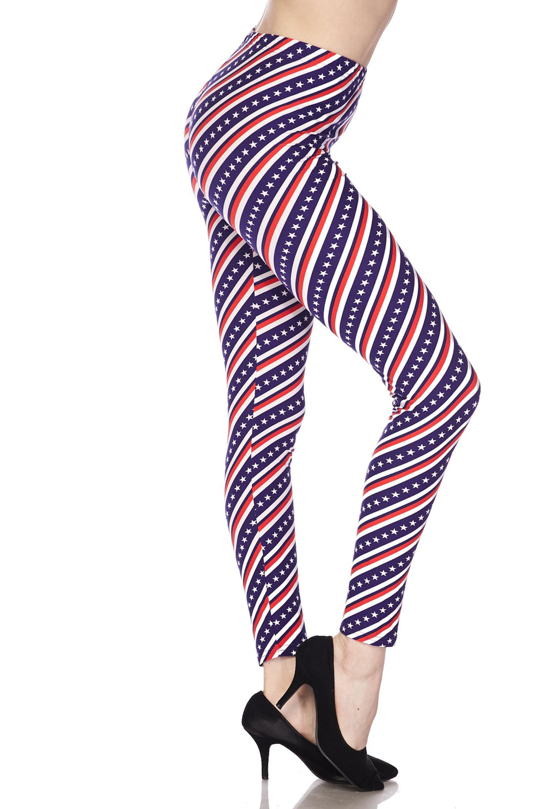 Buttery Smooth Spiral Stars and Stripes Leggings