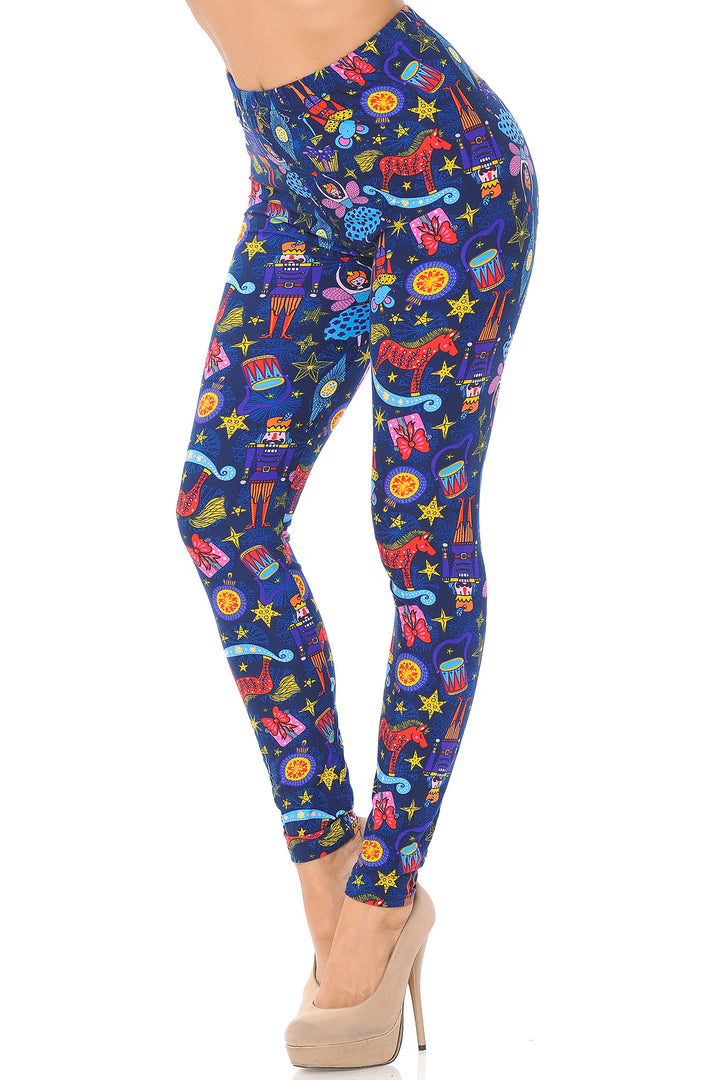 Buttery Smooth Nutcracker Christmas Trinkets Leggings
