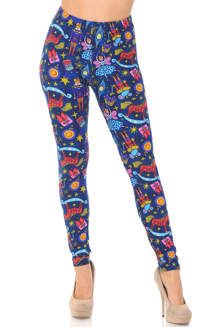 Buttery Smooth Nutcracker Christmas Trinkets Leggings
