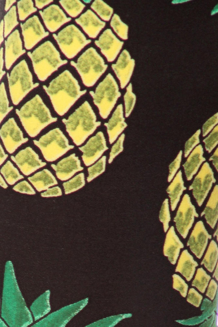 Buttery Smooth Green Pineapple Leggings - EEVEE