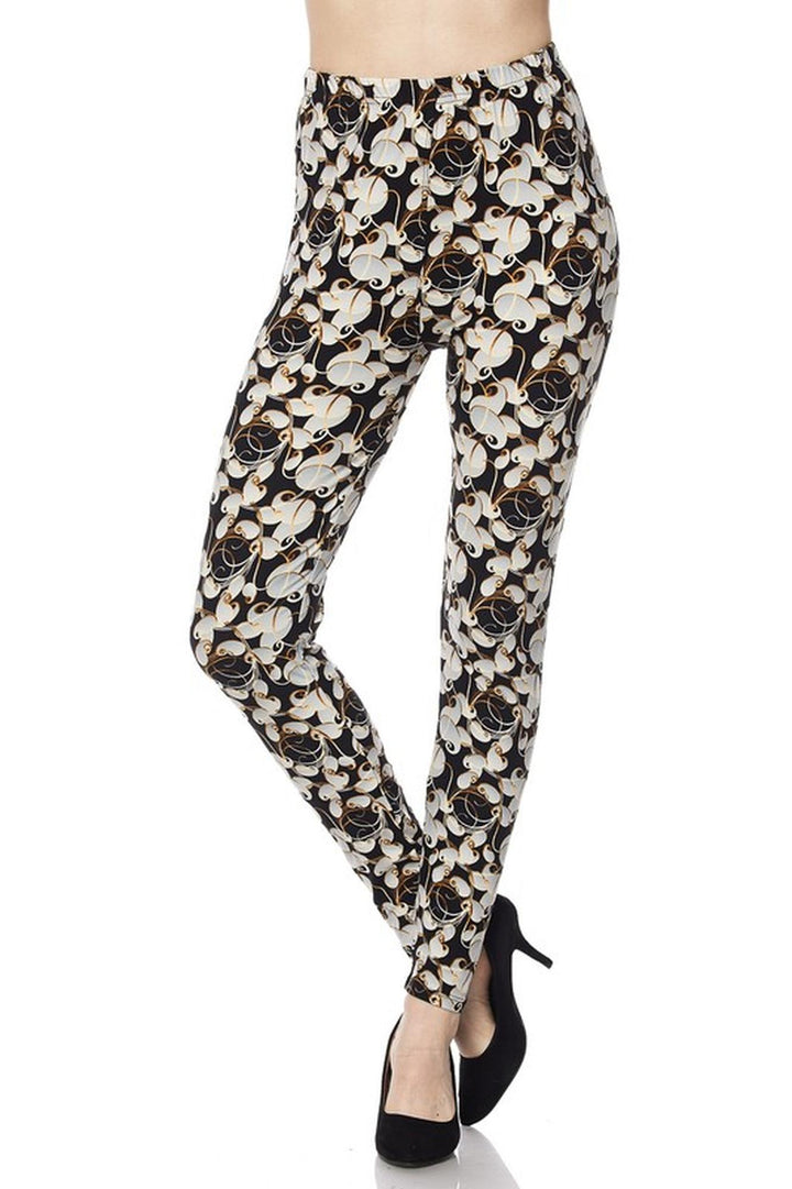 Buttery Smooth Ivory Petals Leggings