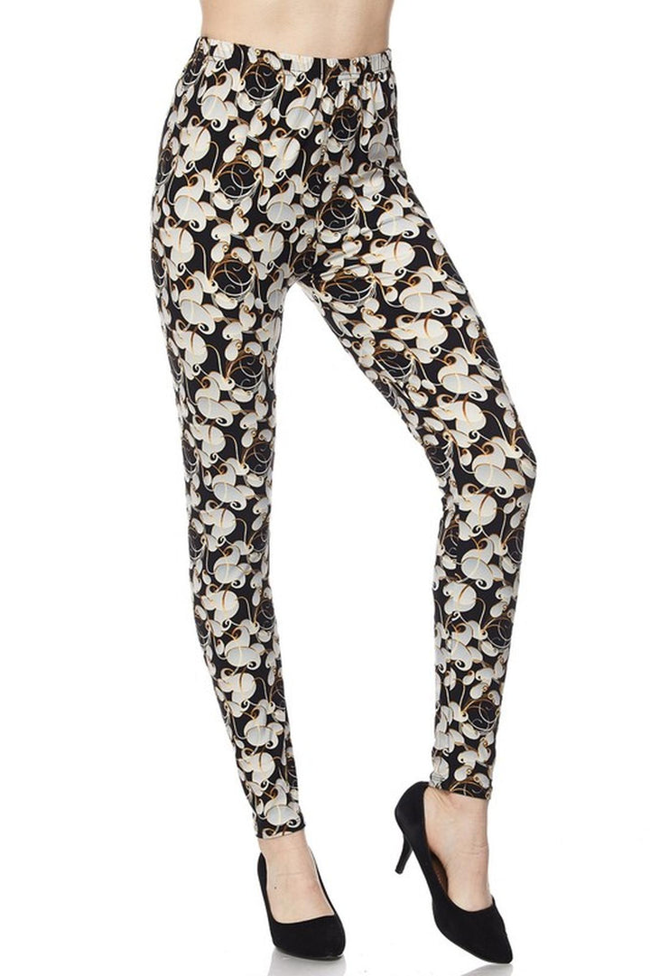 Buttery Smooth Ivory Petals Leggings