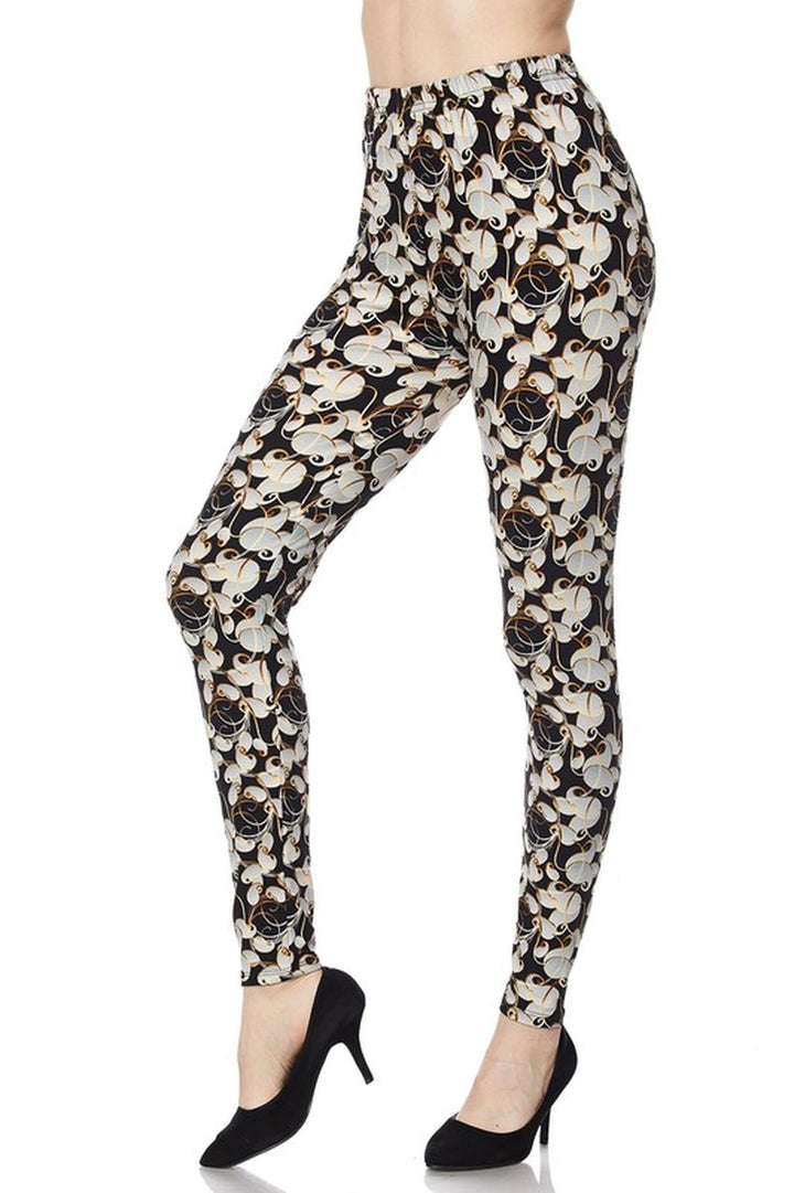 Buttery Smooth Ivory Petals Leggings