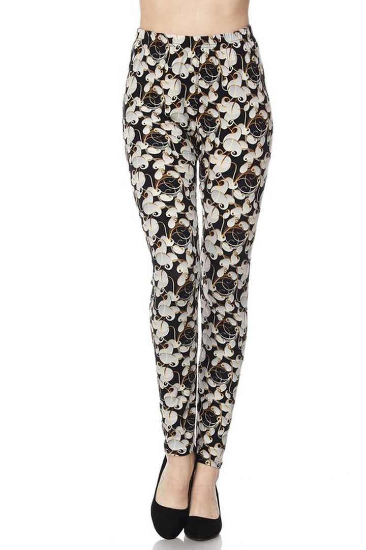 Buttery Smooth Ivory Petals Leggings