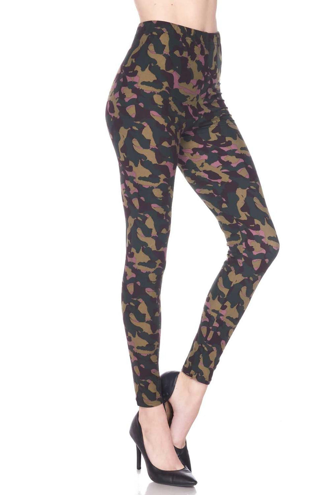 Buttery Smooth Midnight Pink Camouflage Leggings