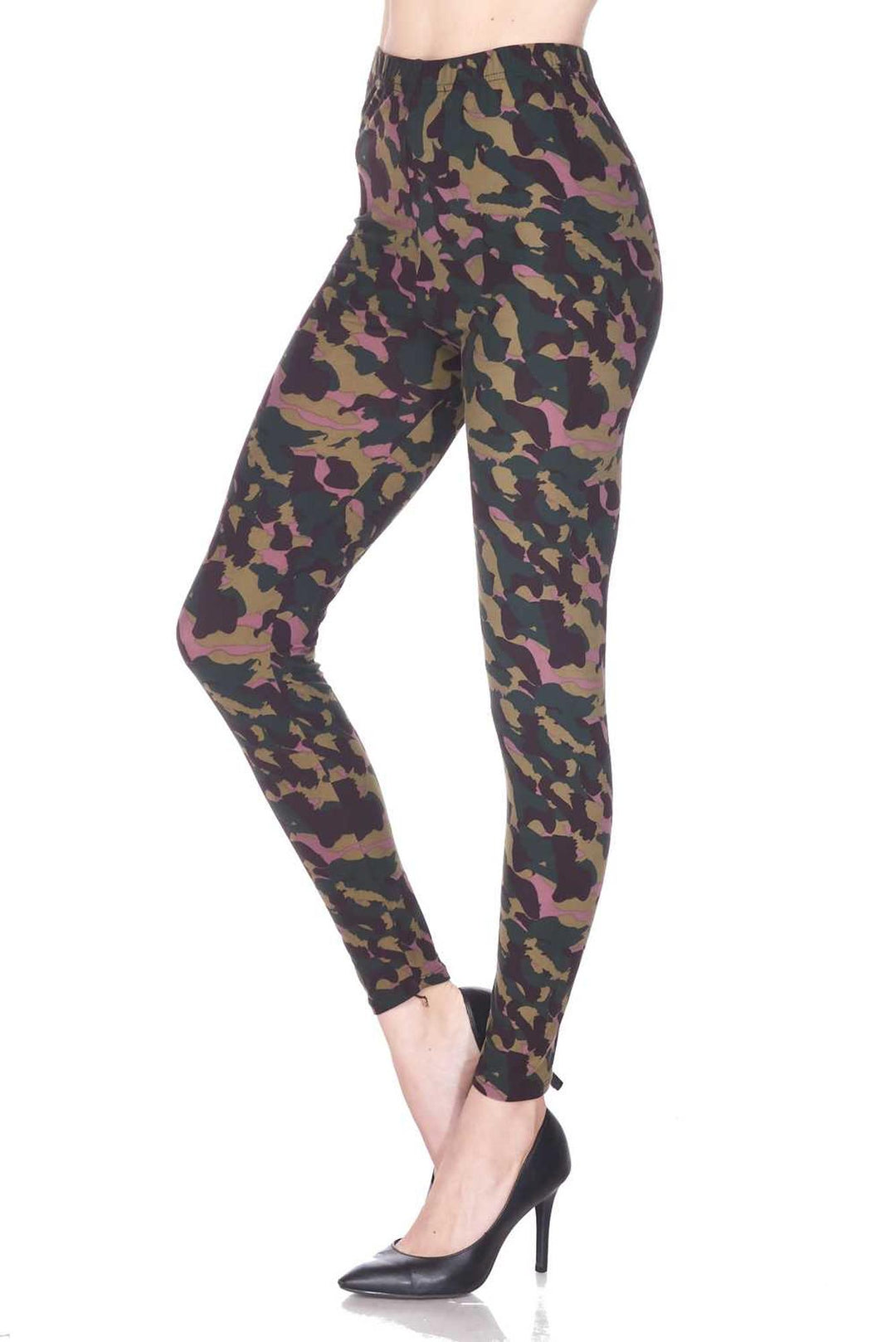 Buttery Smooth Midnight Pink Camouflage Leggings