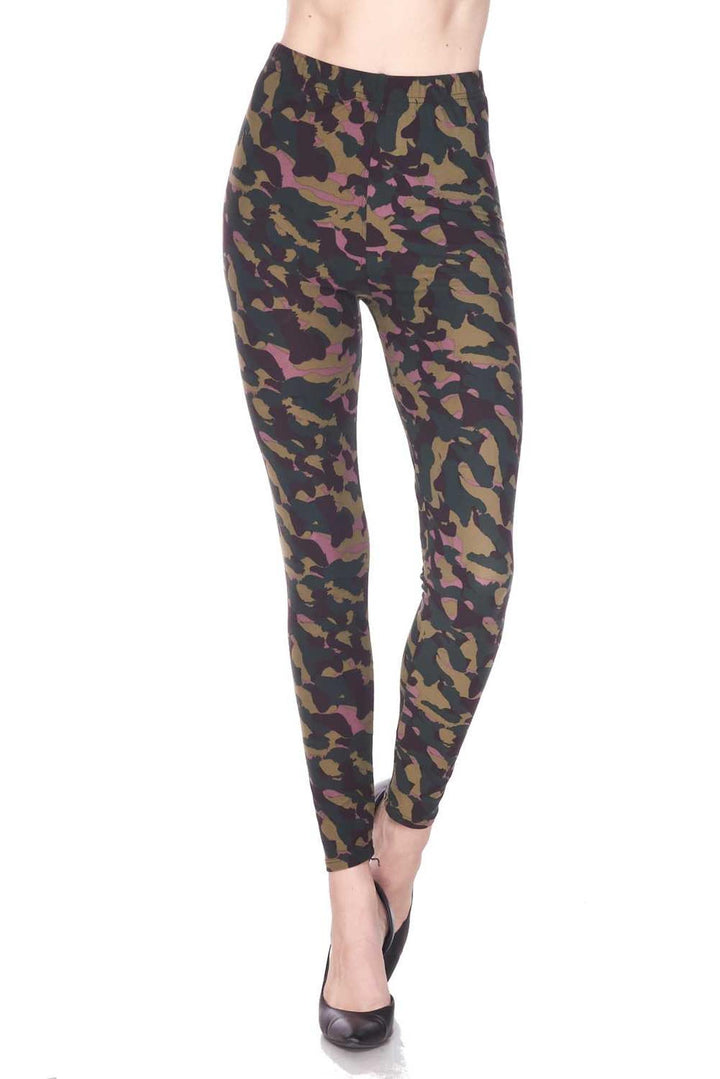 Buttery Smooth Midnight Pink Camouflage Leggings