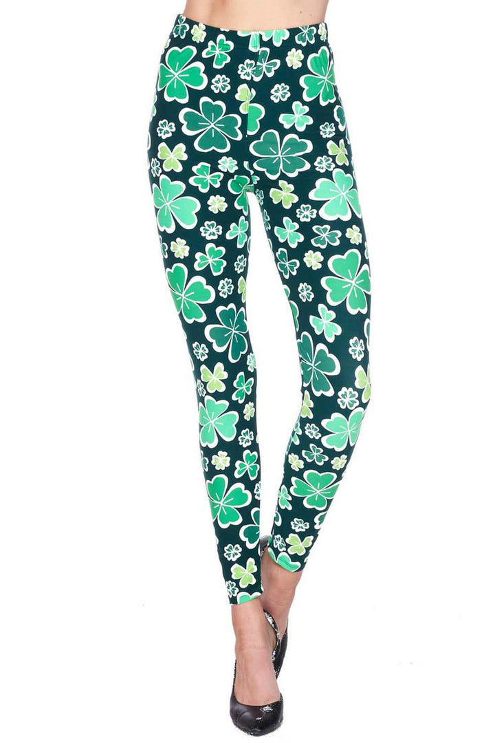 Buttery Smooth Irish Clover Leggings