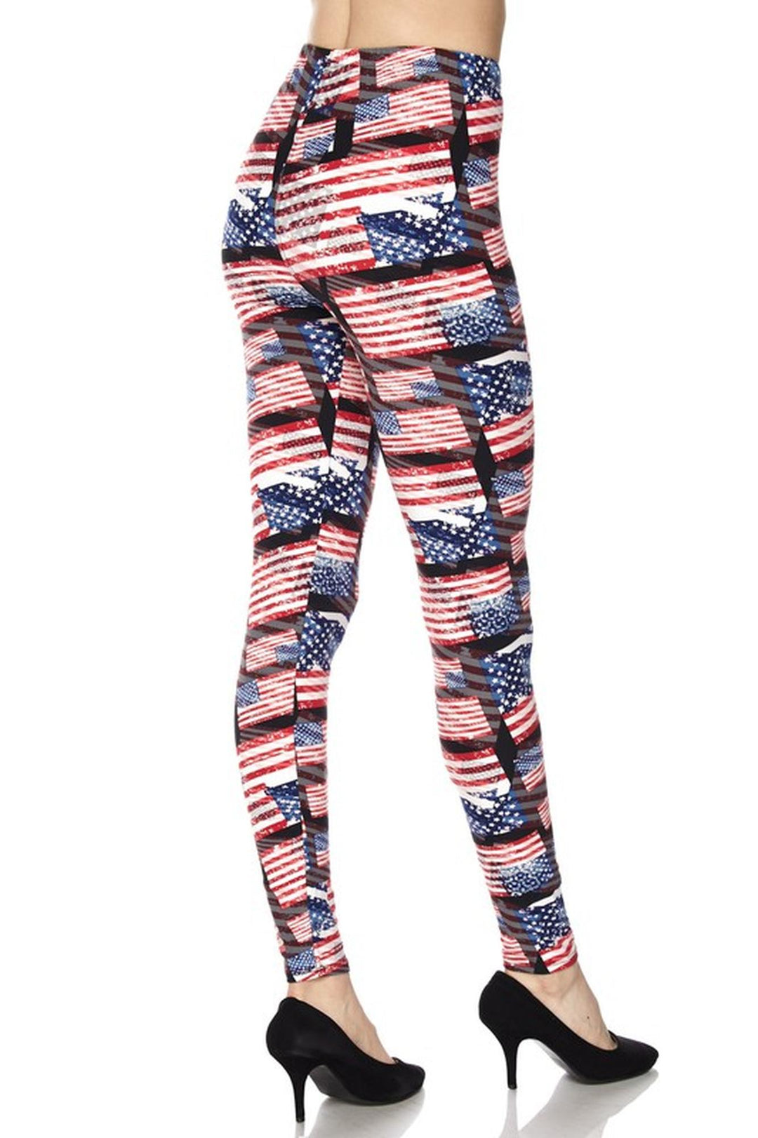 Buttery Smooth 3D Hologram USA Flag Leggings