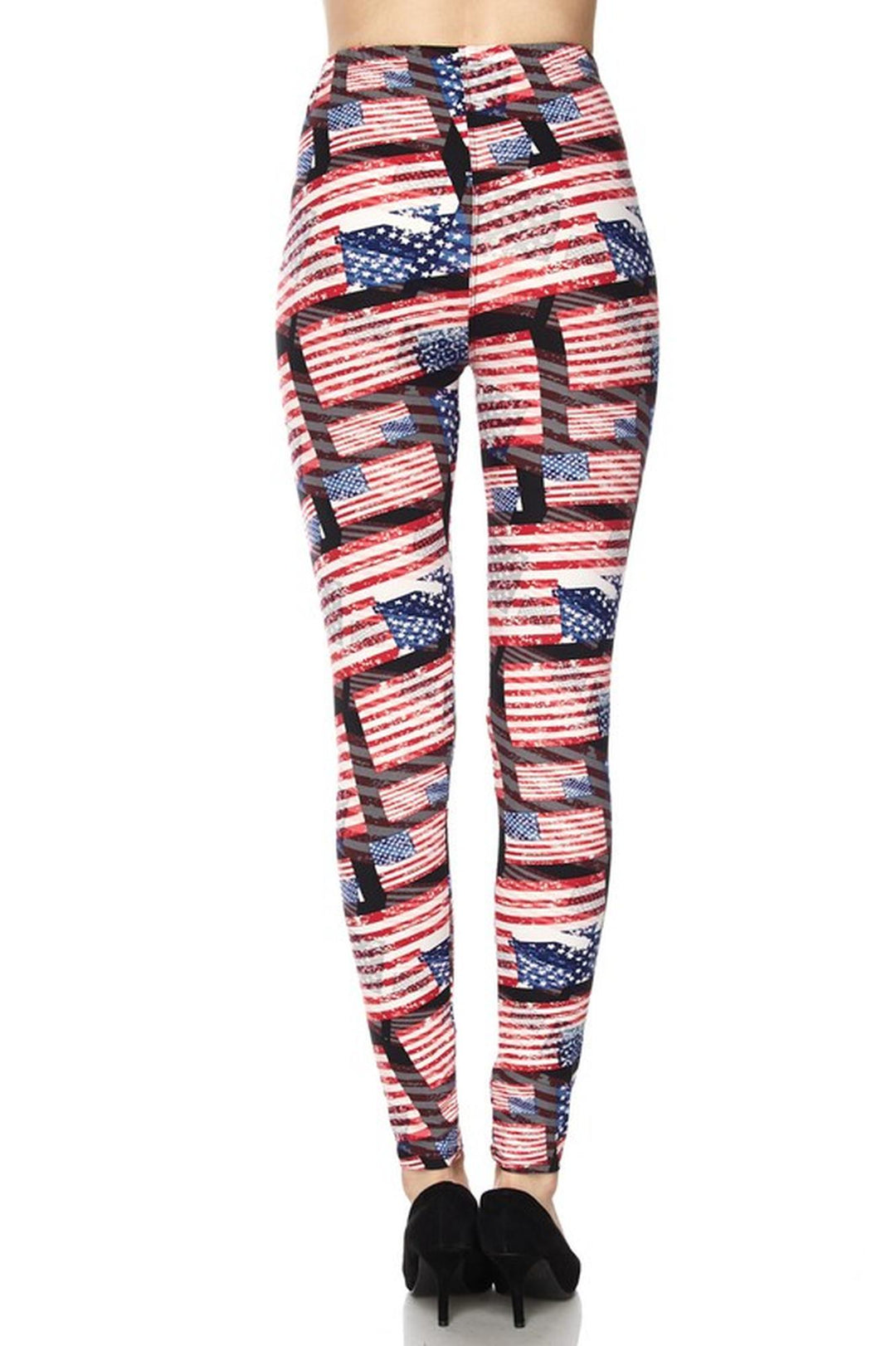 Buttery Smooth 3D Hologram USA Flag Leggings