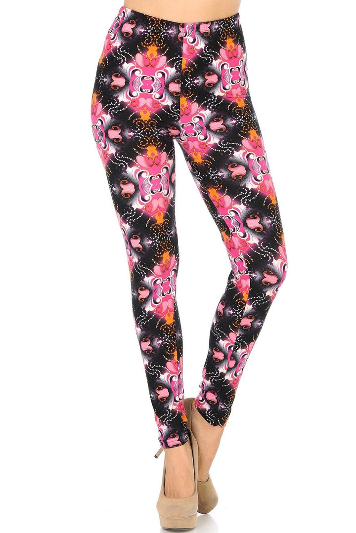 Buttery Smooth Fuchsia Shangri-La Leggings