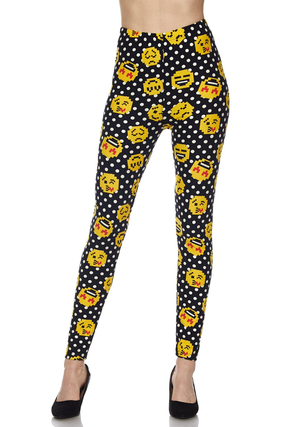 Buttery Smooth Retro Pixel Arcade Emoji Leggings